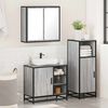 vidaXL 3 Piece Bathroom Furniture Set Grey Sonoma Engineered Wood