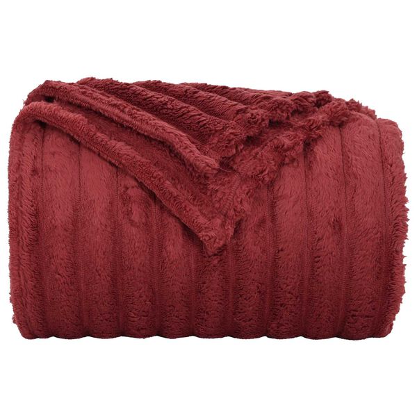 vidaXL Throw Blanket Bordeaux Red 200 x 150 cm Fleece
