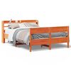 vidaXL Bed Frame without Mattress Wax Brown 120x190 cm Small Double Solid Wood Pine