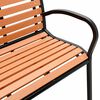 vidaXL Garden Bench Brown 231 cm Wood and Powder-coated Steel