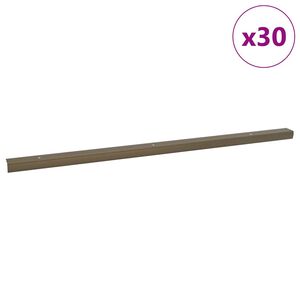 vidaXL Stair Nosings 30 pcs Brown 67 x 3.5 x 3 cm Aluminium