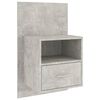 vidaXL Wall-mounted Bedside Cabinet Concrete Grey