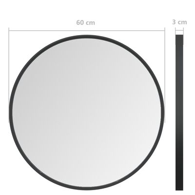 vidaXL Wall Mirror Black 60 cm