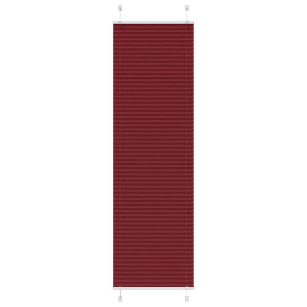 vidaXL Pleated Blind Bordeaux Red 55x200 cm Fabric Width 54.4 cm Polyester
