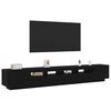 vidaXL TV Cabinet Set 3 pcs Black 260 x 35 x 40 cm Engineered Wood