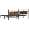 vidaXL Bed Frame without Mattress Smoked Oak 200x200 cm Engineered Wood