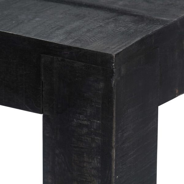 vidaXL Dining Table Black 140x80x76 cm Solid Mango Wood