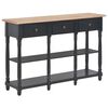 vidaXL Console Table Black 110x30x76cm Engineered Wood