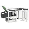 vidaXL Chicken Coop Grey 204x50x84 cm Solid Wood Pine