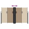 vidaXL Retractable Side Awning Taupe 140x1200 cm