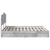 vidaXL Storage Bed Concrete Grey 180 x 200 cm Engineered Wood
