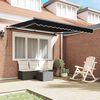 vidaXL Retractable Awning Black 300 x 250 cm Polyester and Steel
