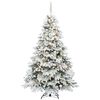 vidaXL Artificial Christmas Tree with 300 LEDs White 210 cm PE and PVC