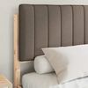 vidaXL Bed Frame with Upholstered Headboard Taupe 135 x 190 cm