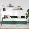 vidaXL Corner Bed Frame Dark Green 90 cm x 200 cm Velvet