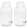 vidaXL Beverage Dispensers 2 pcs 3800 ml Glass