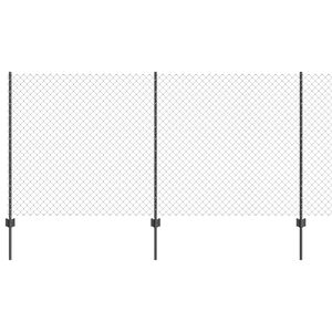 vidaXL Chain Link Fence with Post 10 x 1.2 m (W x H) PVC-Coated Steel