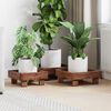 vidaXL Plant Stand 3 pcs Brown Mahogany Wood