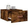 vidaXL Wall-mounted Bedside Cabinet Smoked Oak 35x35x20 cm