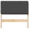 vidaXL Upholstered Headboard Brown and Dark Grey 75 cm Solid Pine Wood