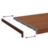 vidaXL Window Sill Brown Wood 160 x 40 x 4.5 cm PVC