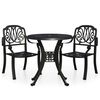 vidaXL 3 Piece Bistro Set Cast Aluminium Black