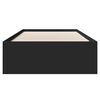vidaXL Bed Frame without Mattress Black 100x200 cm Engineered Wood