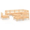 vidaXL 9 Piece Garden Lounge Set Solid Wood Pine