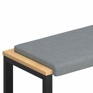 vidaXL Bench Cushion Fabric Light Grey Depth 35 cm