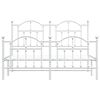 vidaXL Metal Bed Frame without Mattress with Footboard White 140x200cm