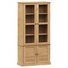 vidaXL Glass Display Cabinet VIGO 85x35x170 cm Solid Wood Pine