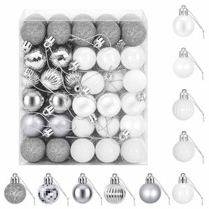 vidaXL Christmas Ball Set 150 pcs White and Grey 3 cm Polystyrene