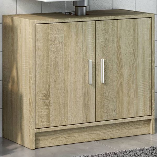 vidaXL Sink Cabinet Sonoma Oak 63x29x55 cm Engineered Wood