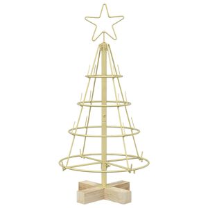 vidaXL Metal Christmas Tree with Stand KUOPIO 60 cm Steel Gold