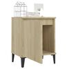 vidaXL Bed Cabinets with Metal Legs Sonoma Oak 40x30x50 cm