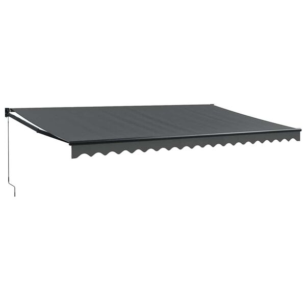 vidaXL Retractable Awning Anthracite 5x3 m Fabric and Aluminium