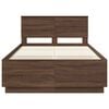 vidaXL Bed Frame with Headboard Brown Oak 120 x 200 cm Engineered Wood