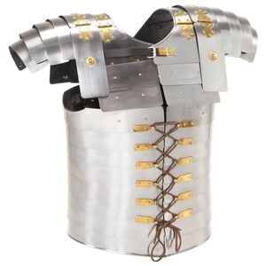 vidaXL Roman Soldier Body Armour Replica LARP Silver Steel