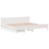 vidaXL Bed Frame without Mattress White 200x200 cm Solid Wood Pine