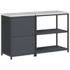 vidaXL Kitchen Storage Set 2 pcs Anthracite Cold-rolled steel