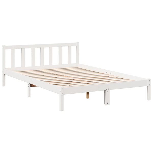 vidaXL Extra Long Bed Frame without Mattress White 140x220 cm Solid Wood Pine