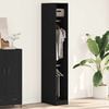 vidaXL Wardrobe Black oak 30 x 50 x 200 cm Engineered Wood