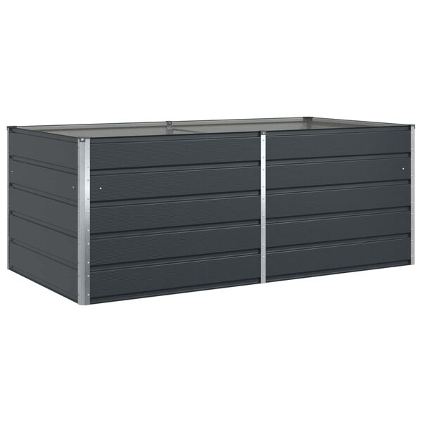 vidaXL Planter Anthracite 195 x 100 x 75 cm Galvanised Steel