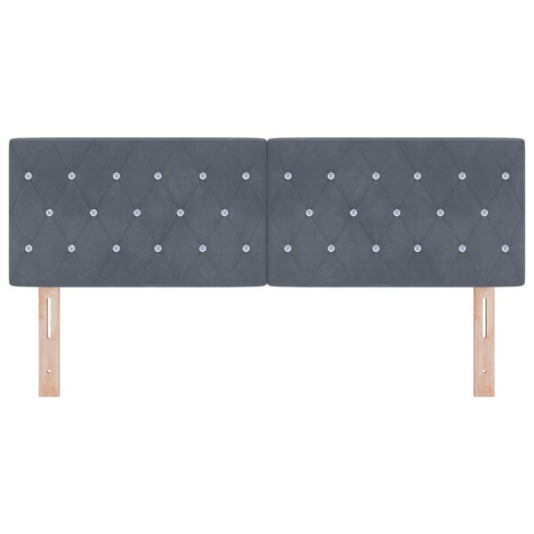 vidaXL Headboard with Headboard Dark Grey 160 cm Faux Leather