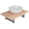 vidaXL Bathroom Furniture Set | Oak and White | Sturdy wood and ceramic