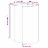 vidaXL Corner Planter Silver 30 x 30 x 50 cm Galvanised steel