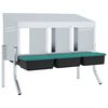 vidaXL Chicken Nesting Box 3 Compartments with Legs Galvanised Steel