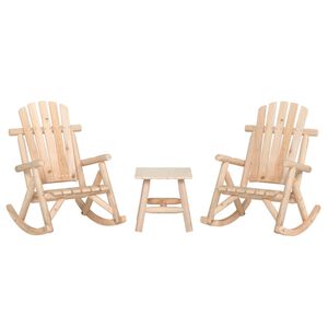 vidaXL 3 Piece Garden Lounge Set Solid Wood Spruce