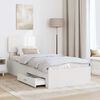 vidaXL Bed Frame with Headboard White 90 x 200 cm Engineered Wood