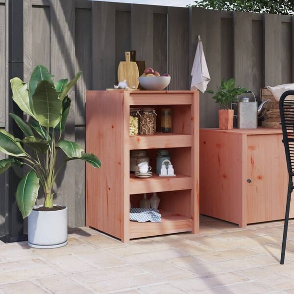 vidaXL Outdoor Kitchen Cabinet MEPPEL 55x55x92 cm Solid Wood Douglas